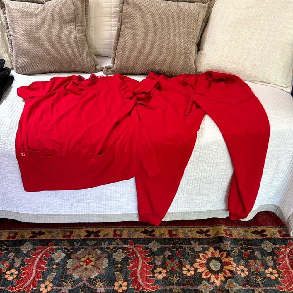 Xl red scrubs by Heart Soul